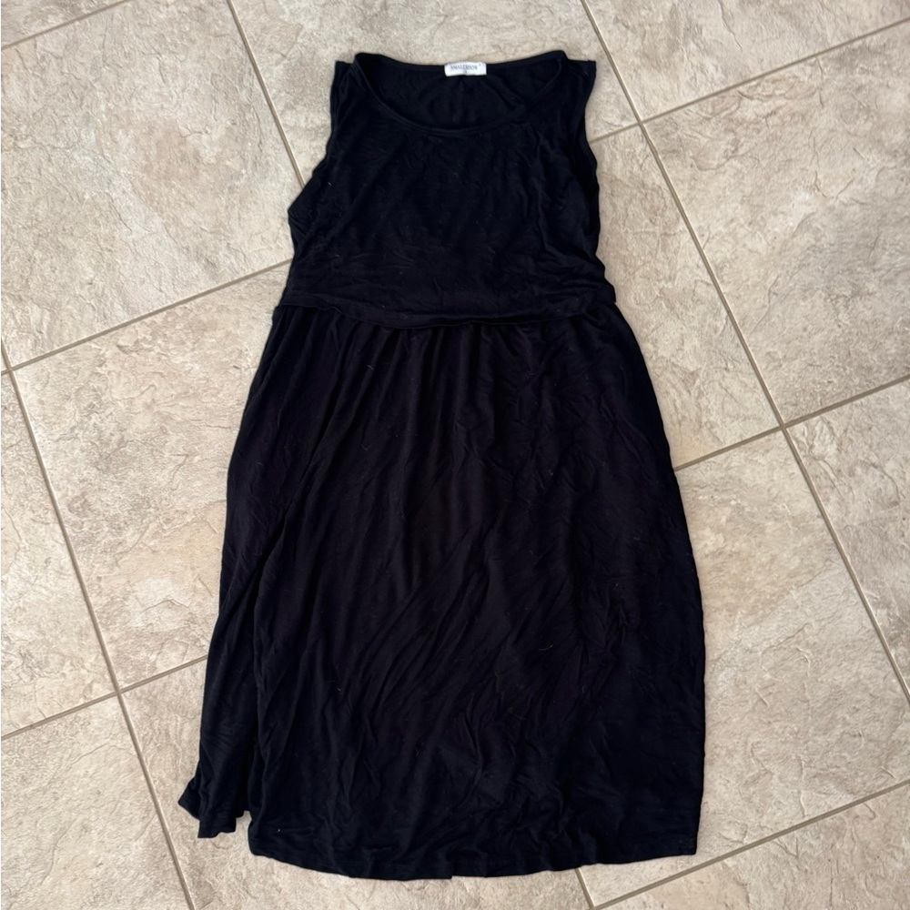 Nursing Dress Smallshow Black Midi Nursing Dress Size M
